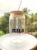 Nila glass tumbler with lid